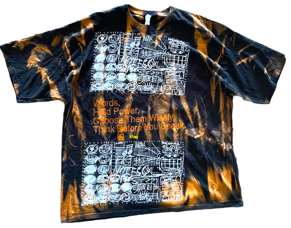Words Hold Power Bleached Tee (Size 5XL)
