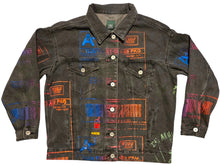 Load image into Gallery viewer, Positive Shipping Label Denim Jacket (Size Medium)
