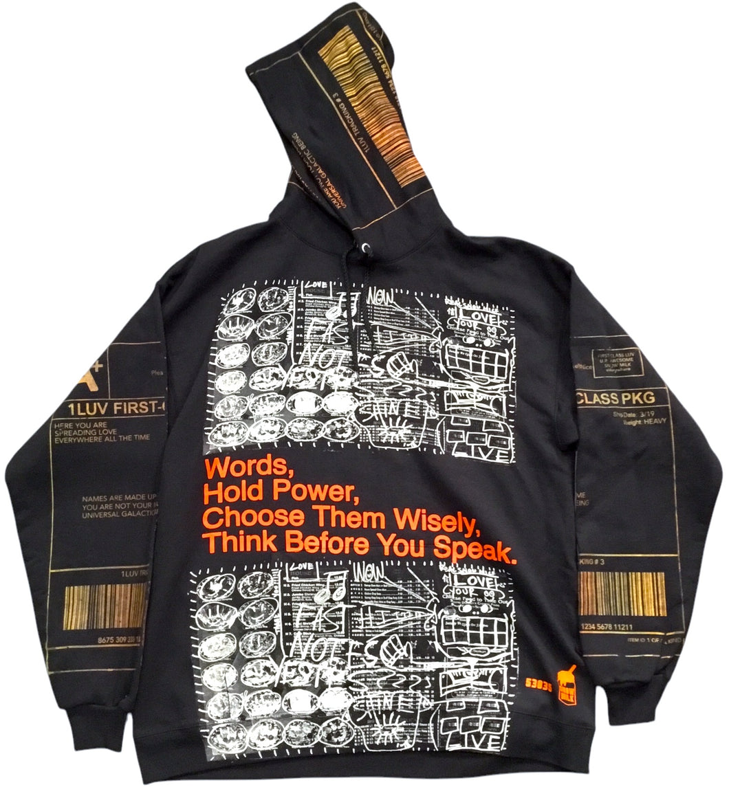 Words Hold Power Hoodie (Size Large)