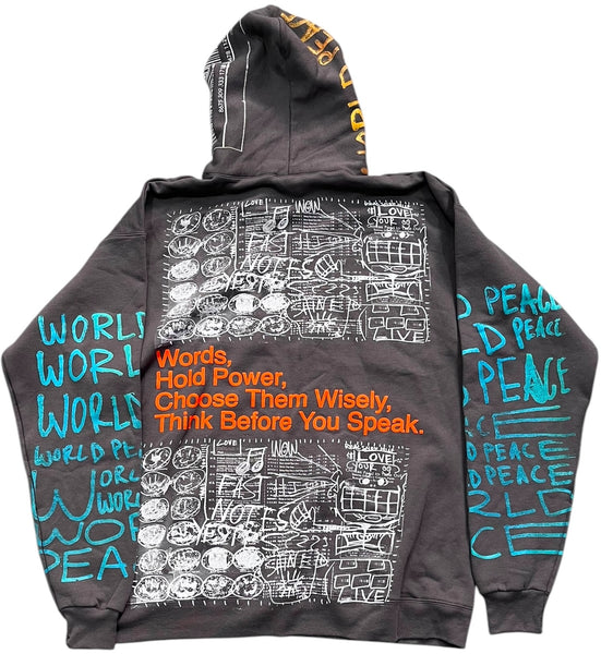 Words Hold Power Hoodie (Size Large)