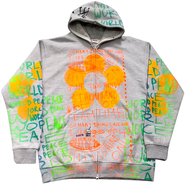 World Peace Hoodie Zip-up (Size Large)