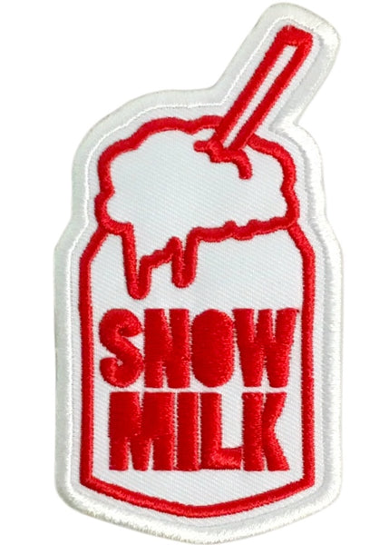 Snow Milk Embroidery Patch