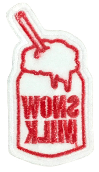 Snow Milk Embroidery Patch