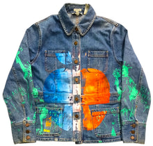 Load image into Gallery viewer, Big Apple Big Love Denim Jacket (Size Medium)

