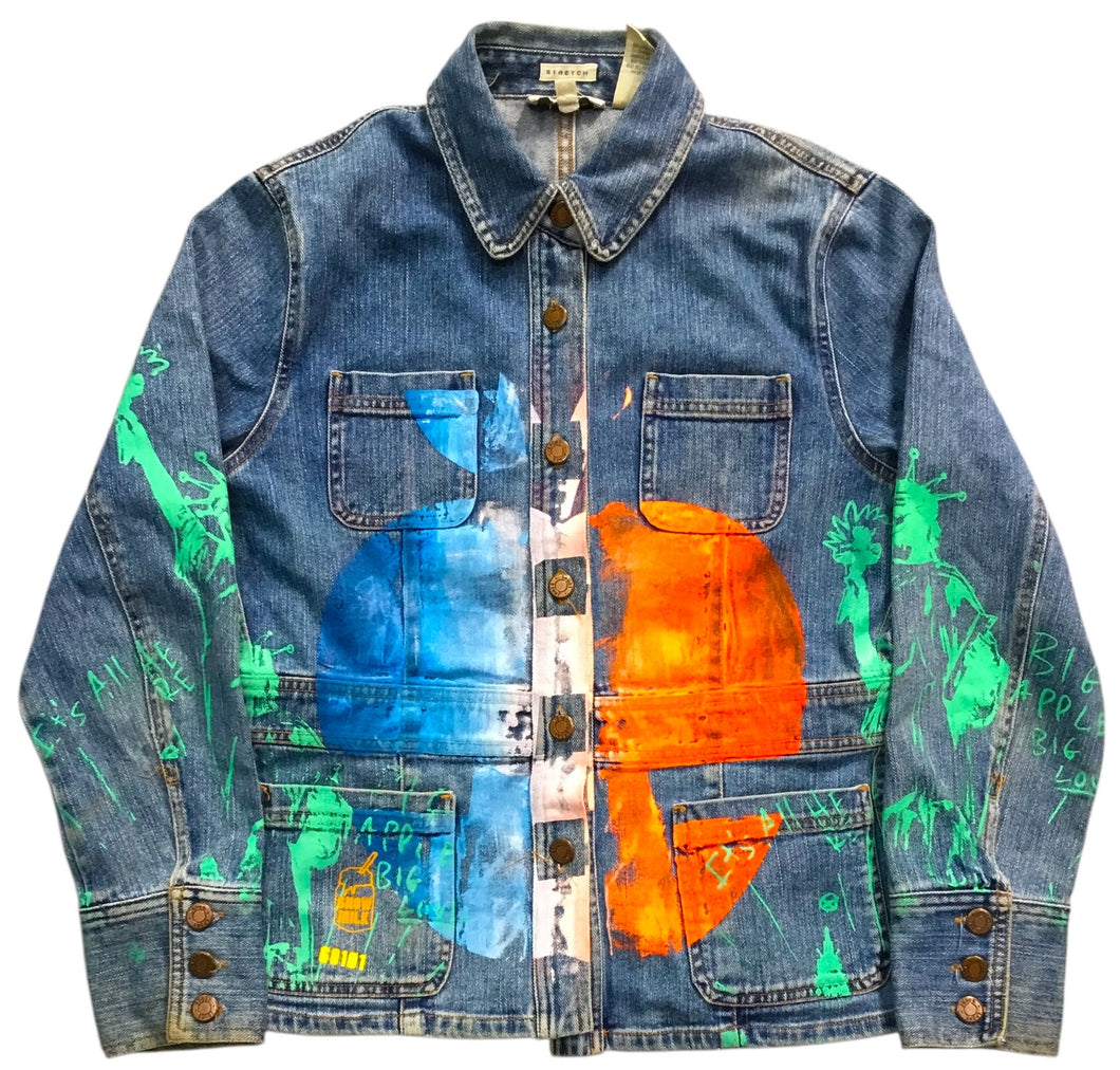 Big Apple Big Love Denim Jacket (Size Medium)