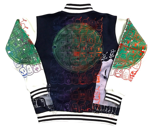 Snow Milk Made In Brooklyn Varsity Jacket (Size Medium)
