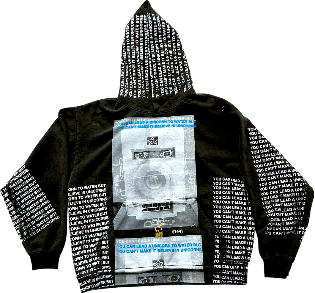 Unicorns To Water 14.oz Hoodie (Size Large)