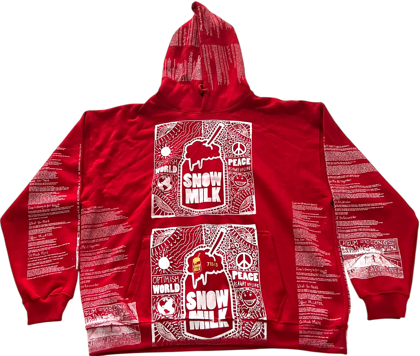 Optimism World Peace As A Way Of Life (The Wearable Album) Hoodie (Size 3XL)