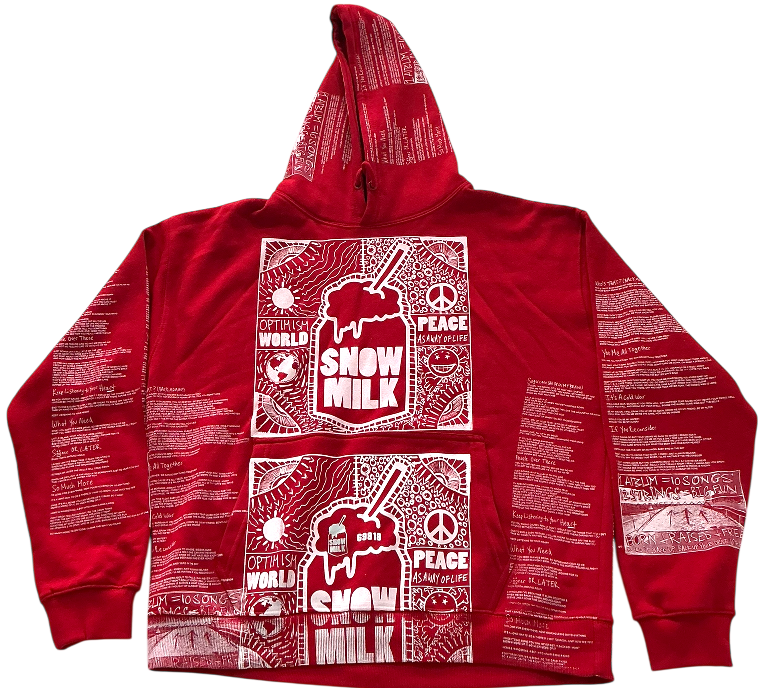 Optimism World Peace As A Way Of Life (The Wearable Album) Hoodie (Size XL)