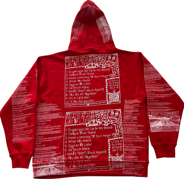 Optimism World Peace As A Way Of Life (The Wearable Album) Hoodie (Size Large)