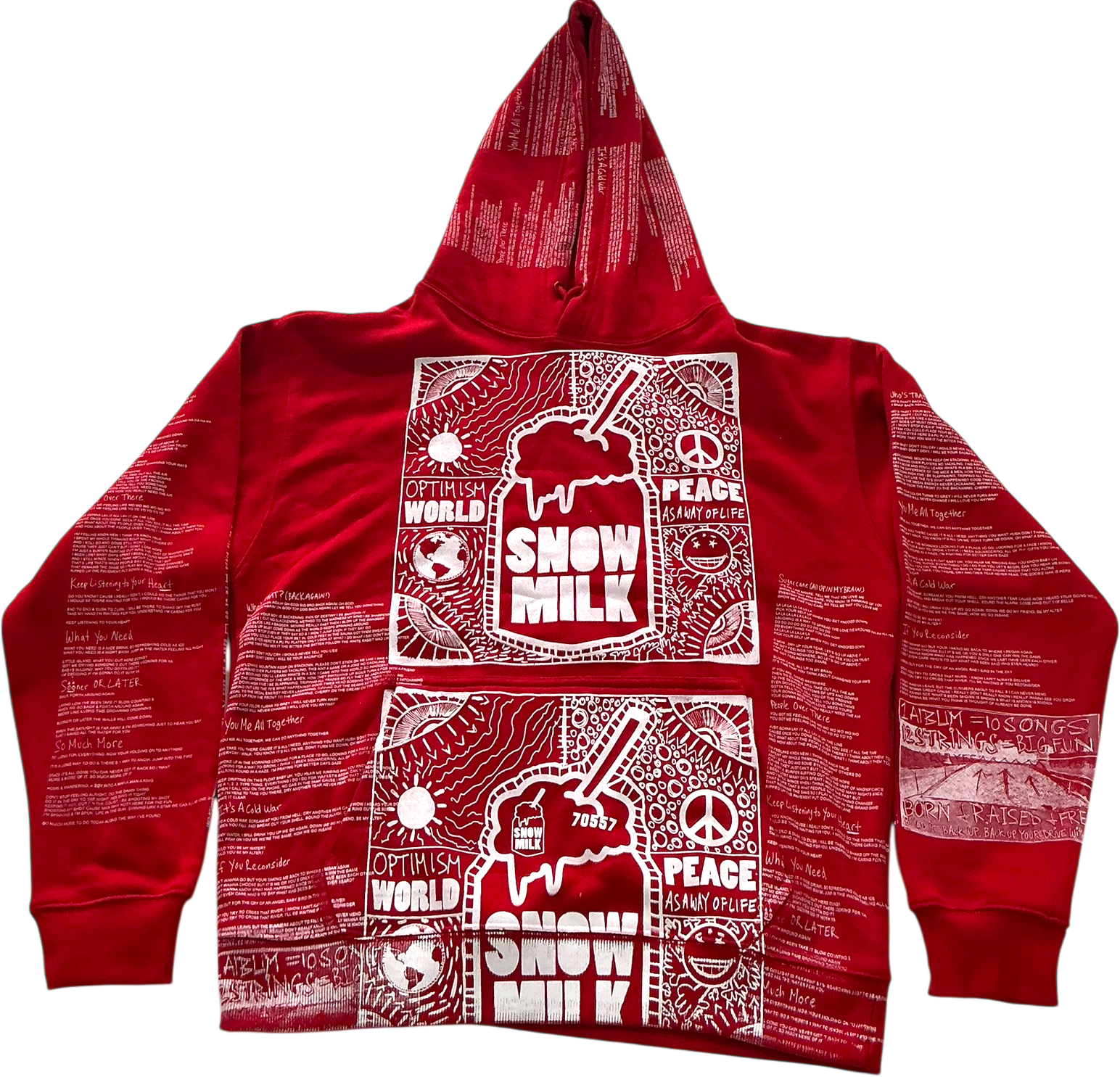 Optimism World Peace As A Way Of Life (The Wearable Album) Hoodie (Size Medium)