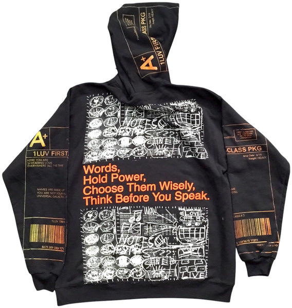 Words Hold Power Hoodie (Size Large)