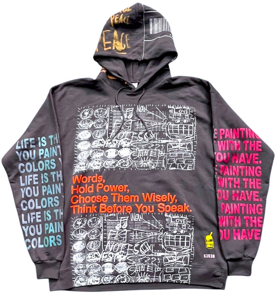 Words Hold Power Hoodie (Size Large)