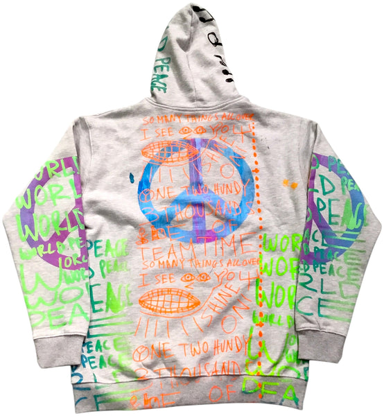 World Peace Hoodie Zip-up (Size Large)