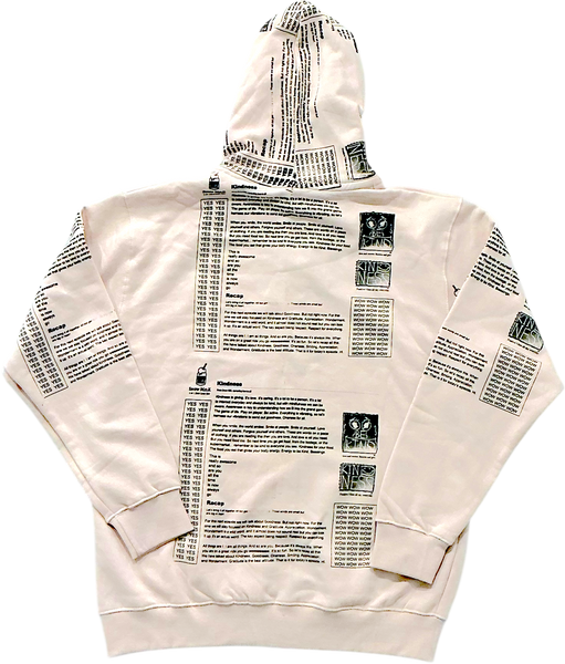 Snow Milk Kindness Zip Up Hoodie (Large)