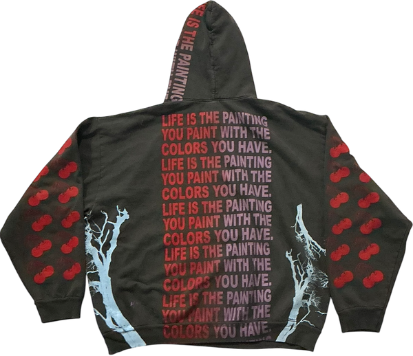 Life Is The Painting You Paint 14.oz  Hoodie (2XL)