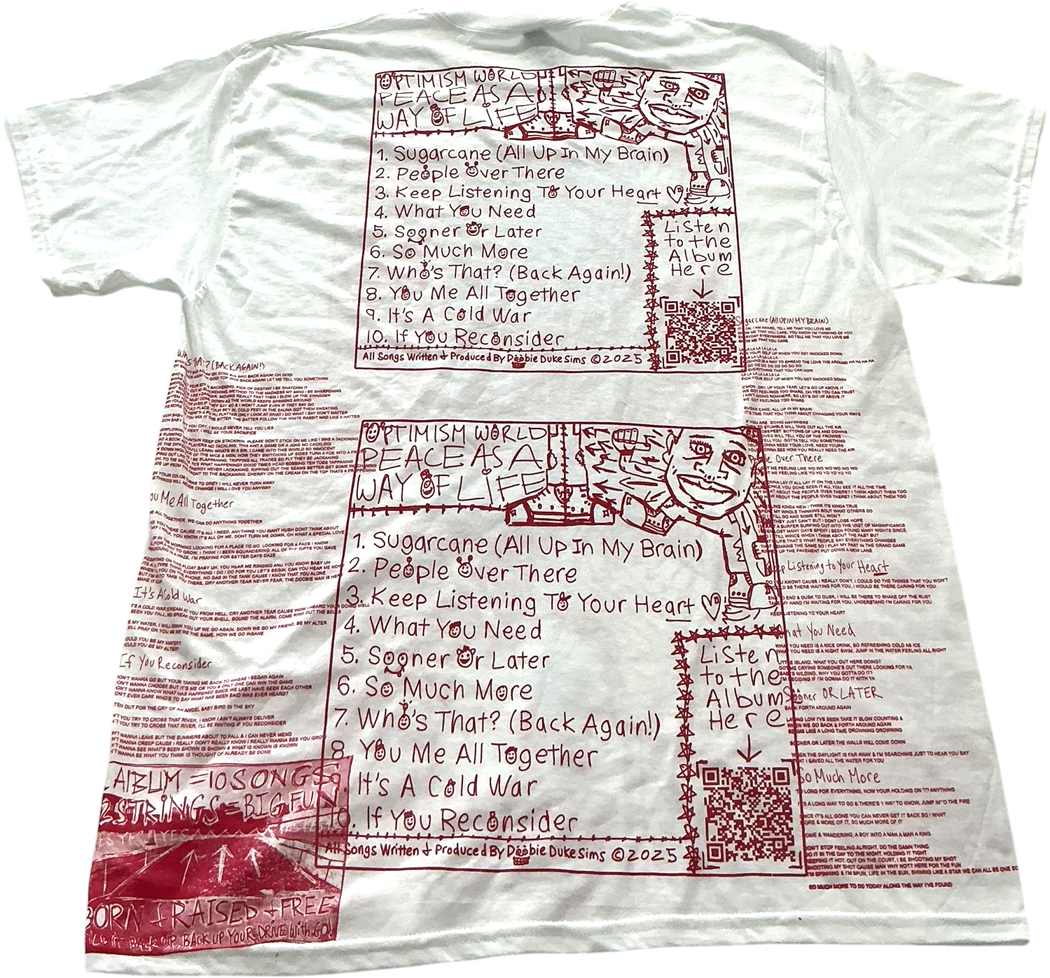 Optimism World Peace As A Way Of Life (The Wearable Album) Tee (Size Large)