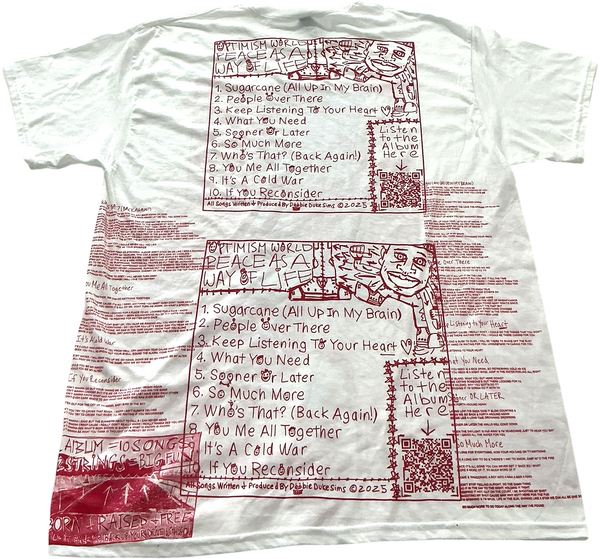 Optimism World Peace As A Way Of Life (The Wearable Album) Tee (Size Large)