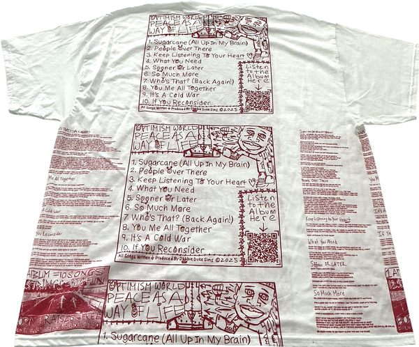 Optimism World Peace As A Way Of Life (The Wearable Album) Tee (Size 2XL)