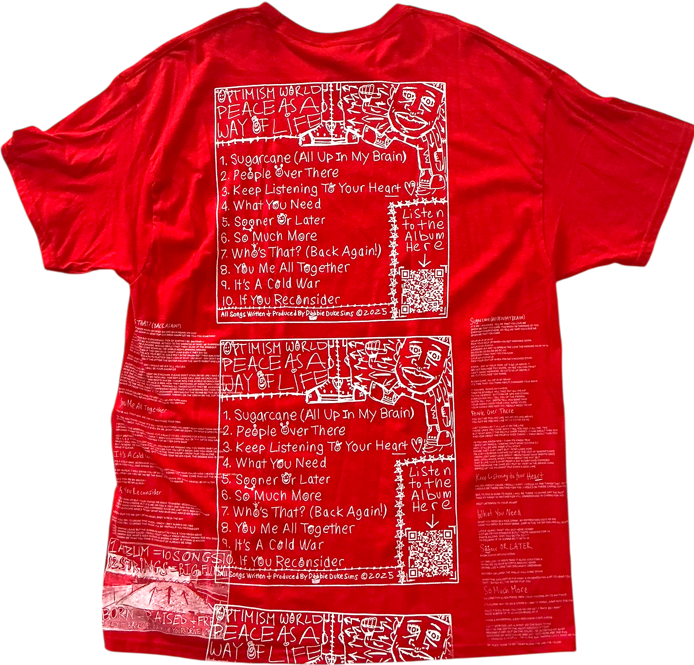 Optimism World Peace As A Way Of Life (The Wearable Album) Tee (Size XL)
