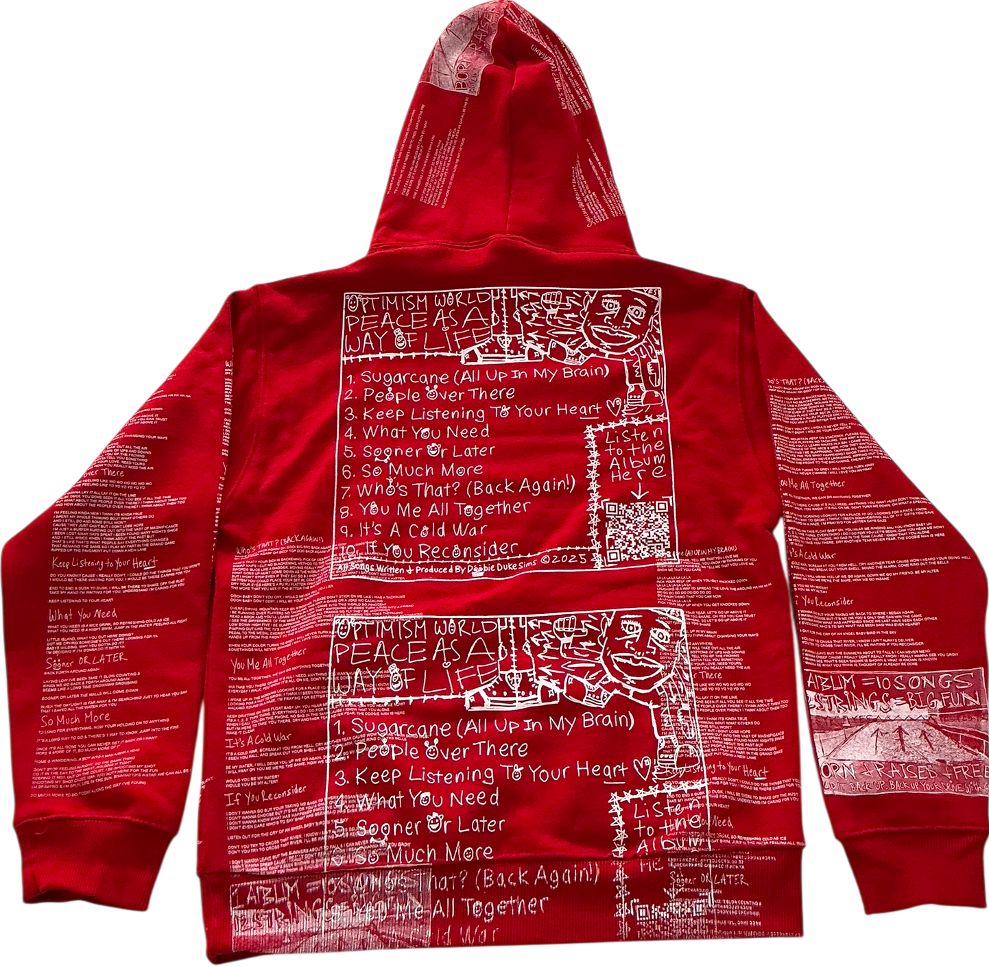 Optimism World Peace As A Way Of Life (The Wearable Album) Hoodie (Size Small)
