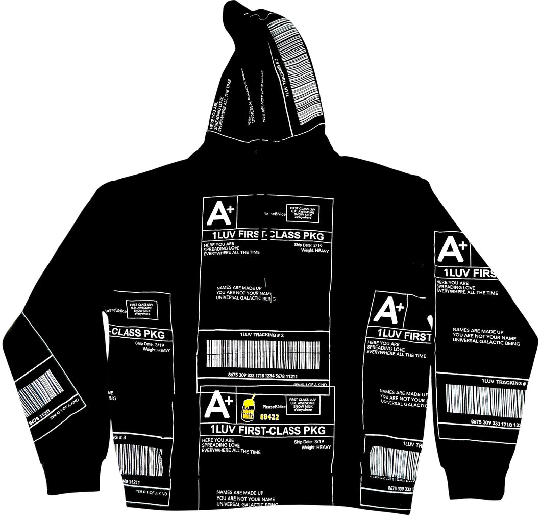 Positive Shipping Label Hoodie (Size XL)