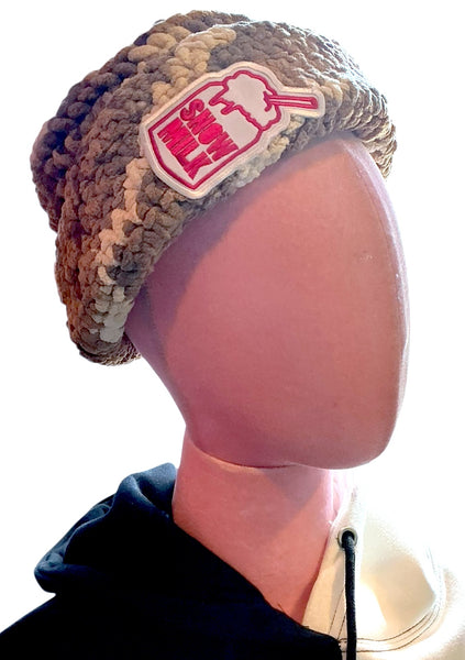 Hand-Crocheted Snow Milk Hat