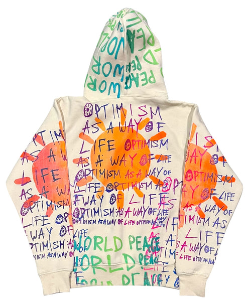 Optimism As A Way Of Life Hoodie (Size Small)