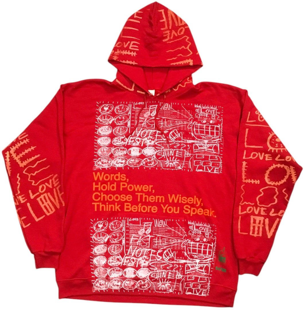 Words Hold Power Hoodie (Size Large)