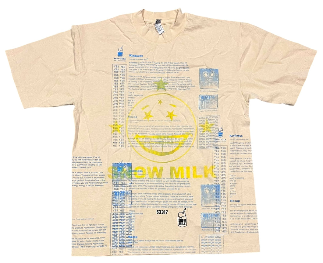 Snow Milk Kindness 6.5oz Tee (Size Medium)