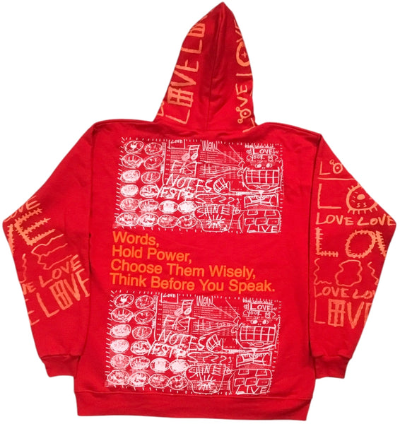 Words Hold Power Hoodie (Size Large)