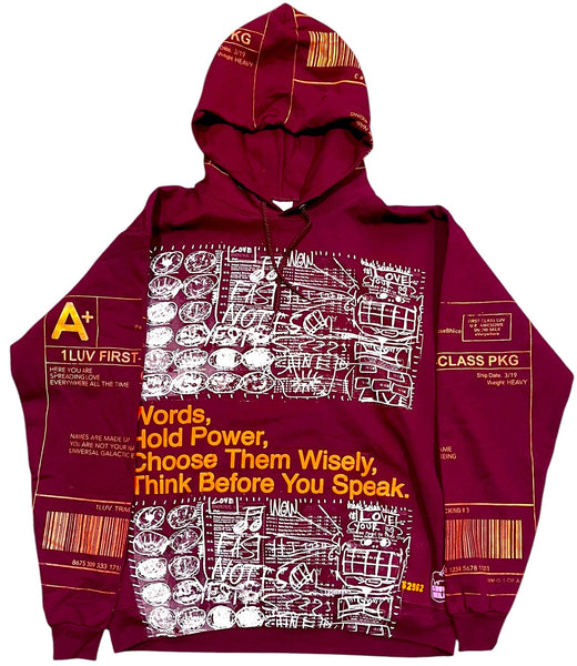 Words Hold Power Hoodie (Size Medium)