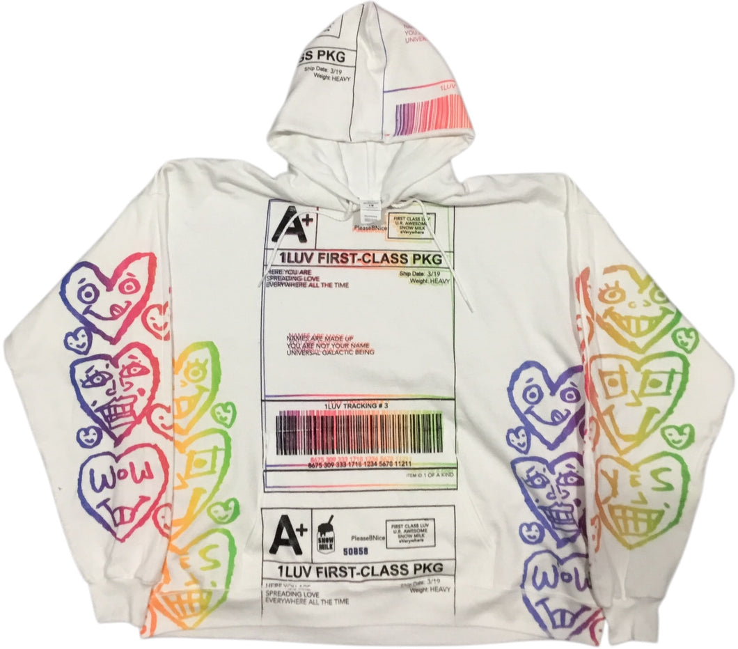 Positive Shipping Label Hoodie (Size 2XL)