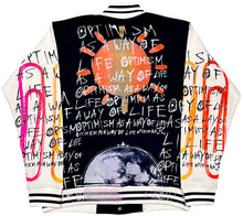 Load image into Gallery viewer, Optimism As A Way Of Life Varsity Jacket (Size Large)
