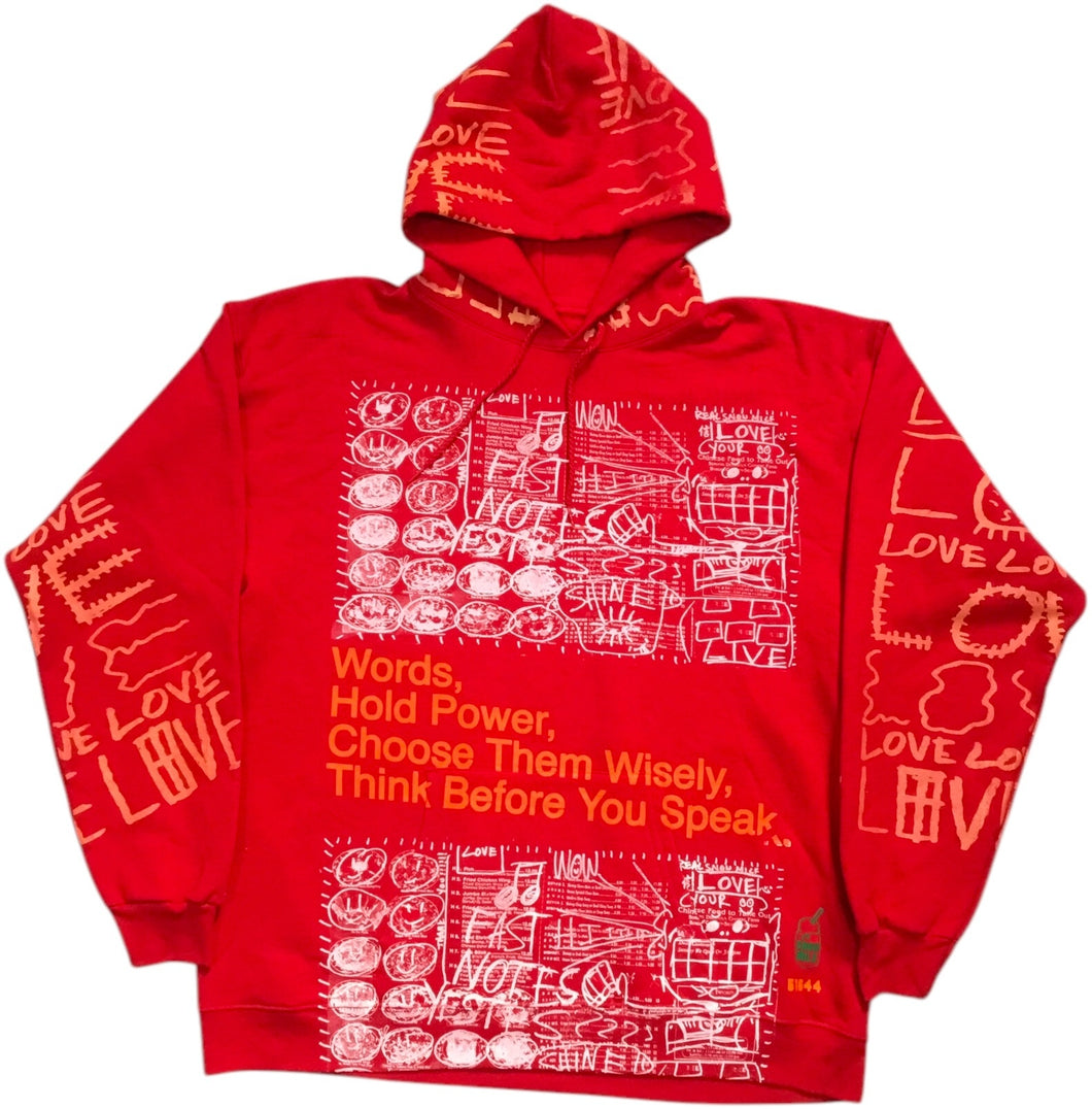 Words Hold Power Hoodie (Size Large)