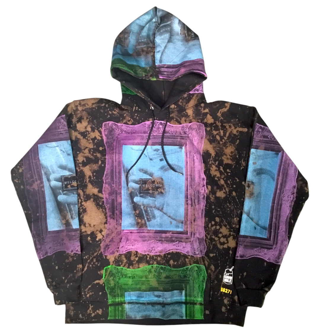 A Welcoming Hand Bleached Hoodie (Size Medium)