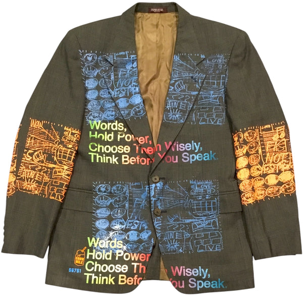 Words Hold Power Blazer (Size 40R)