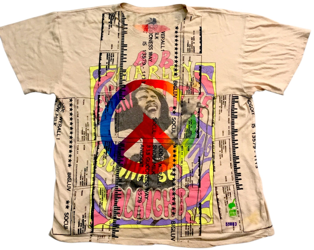 Bob Marley X Snow Milk Artist Tee (Size Small/ Medium)