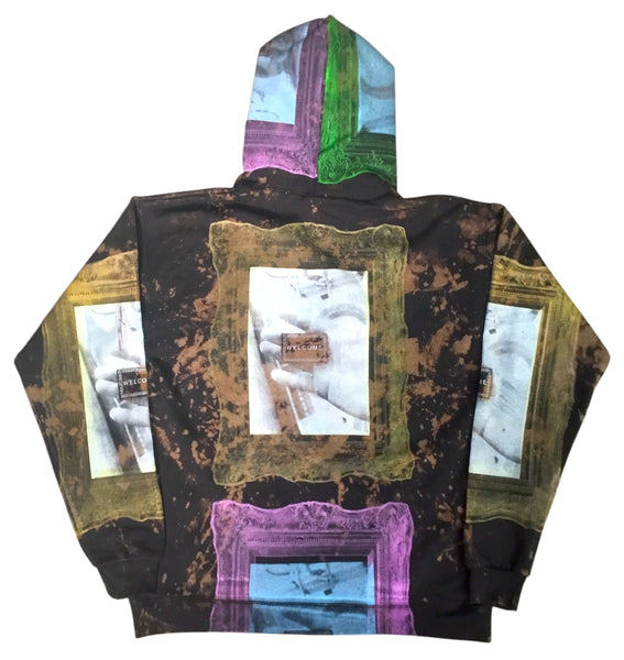 A Welcoming Hand Bleached Hoodie (Size Medium)