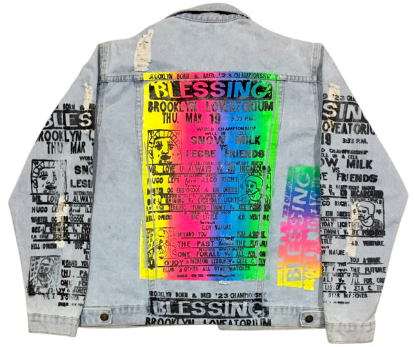 Blessing Event Poster Denim Jacket (Size Medium)