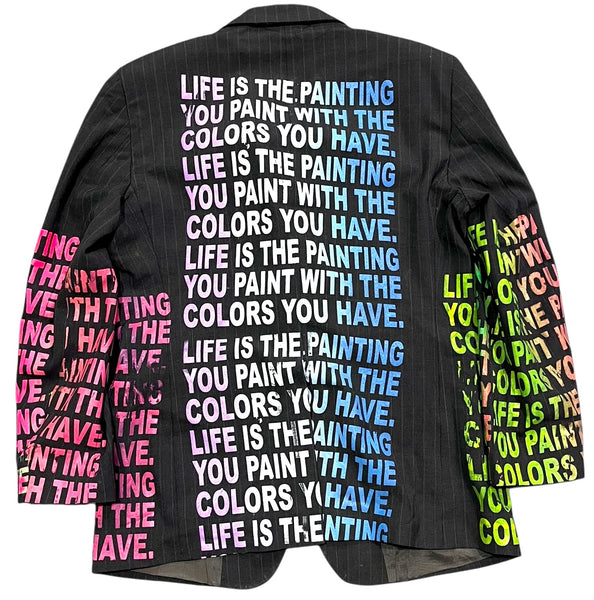 Life Is The Painting You Paint Custom Blazer (Size 43R)