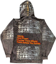 Load image into Gallery viewer, Words Hold Power Acid Wash Hoodie (Size Large)
