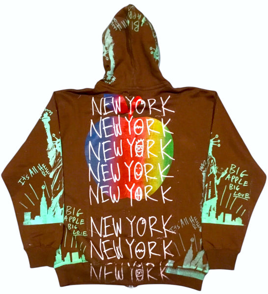 Big Apple Big Love Hoodie Zip-up (Size Large)