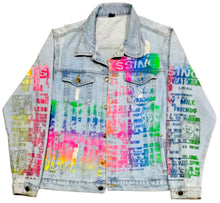 Load image into Gallery viewer, Blessing Event Poster Denim Jacket (Size Medium)
