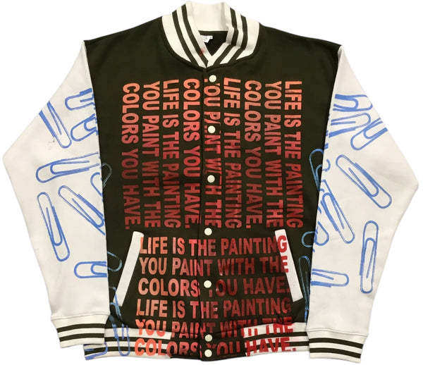 Life Is The Painting You Paint Varsity Jacket (Size 2XL)