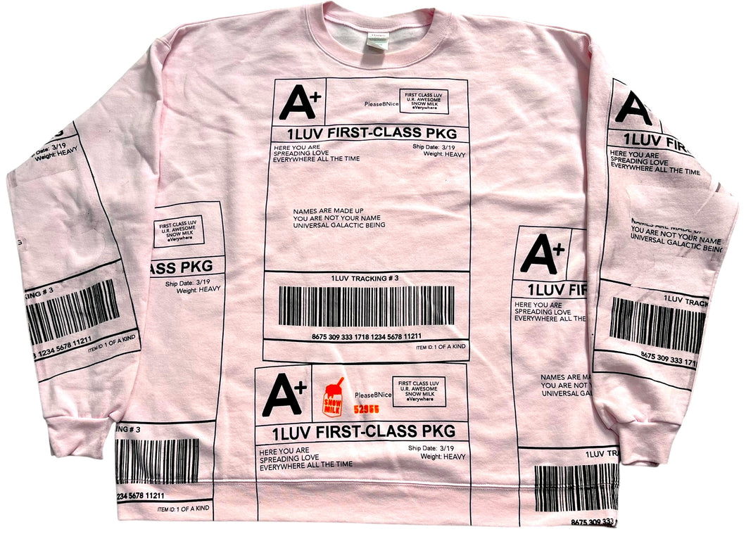 Positive Shipping Label Crewneck (Size XL)