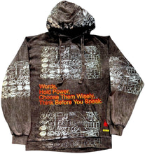 Load image into Gallery viewer, Words Hold Power Acid Wash Hoodie (Size Large)
