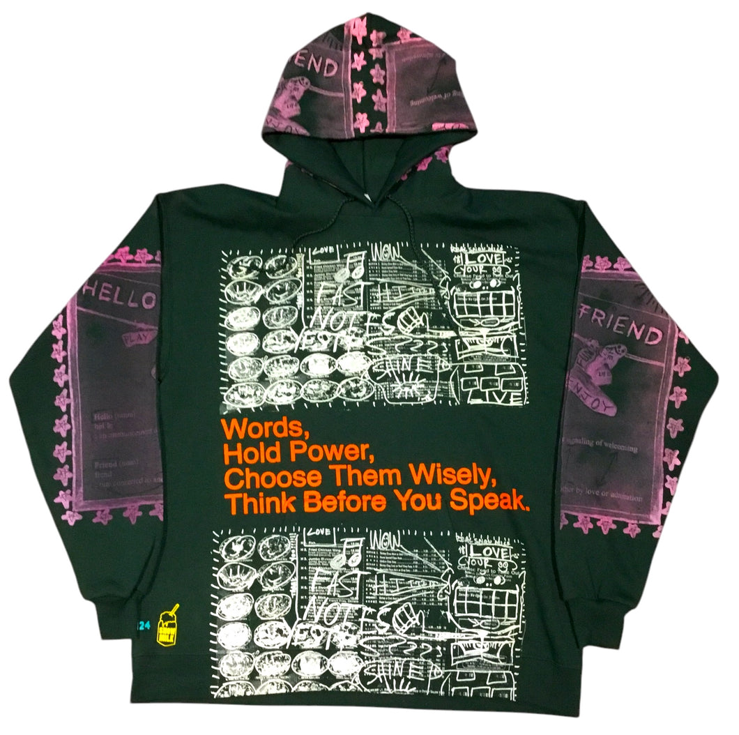 Words Hold Power Hoodie (Size Large)