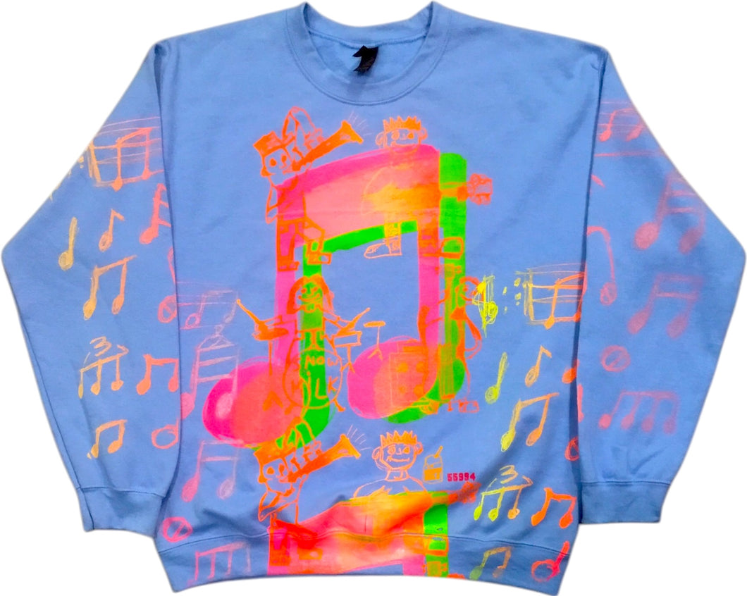 Music Notes Crewneck (Size Large)