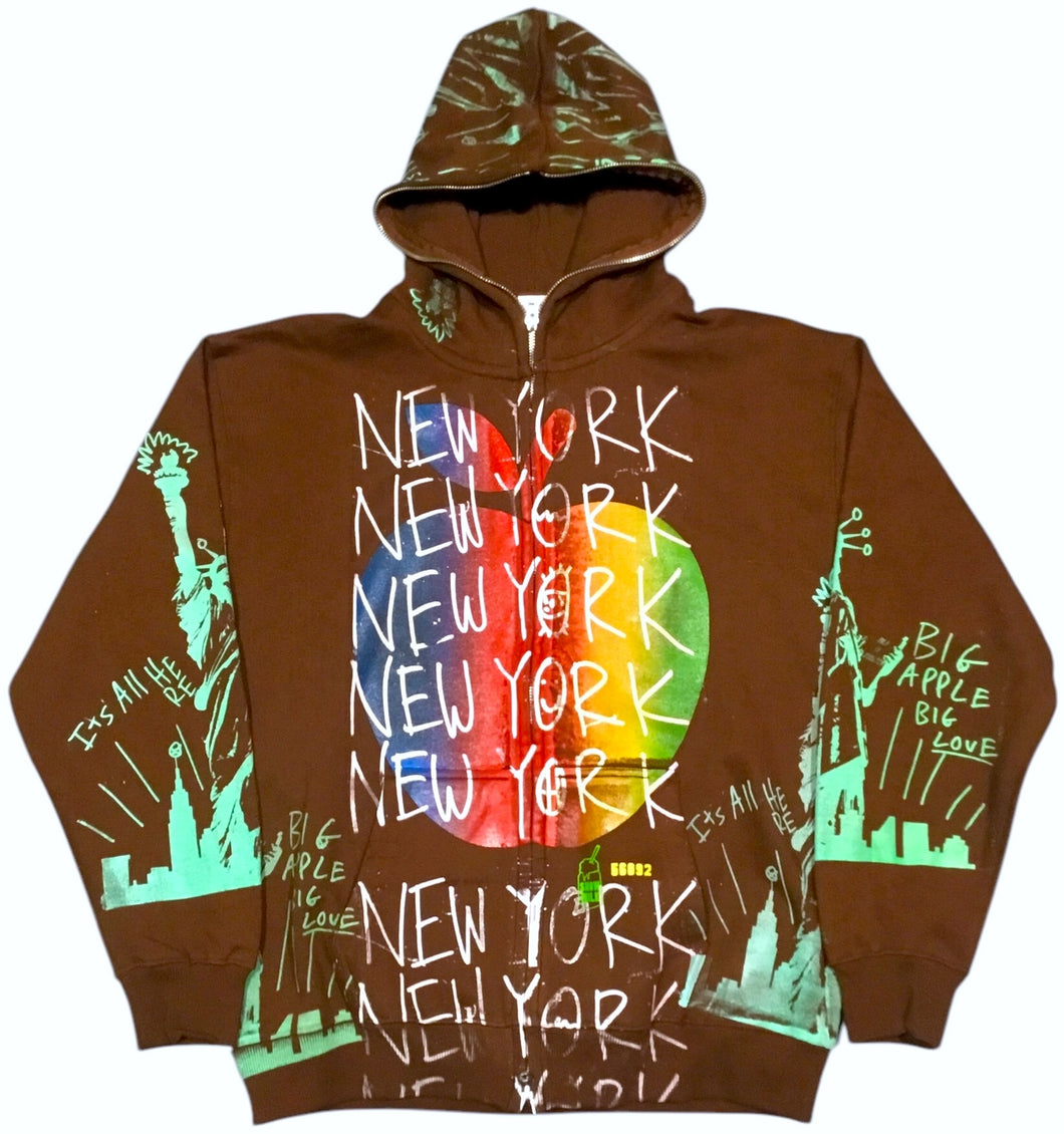 Big Apple Big Love Hoodie Zip-up (Size Large)